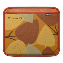 Modern scattered leaves fall autumn branch fashion ipad sleeves