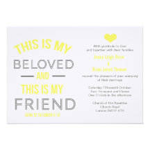 Modern Scripture Wedding Invitation