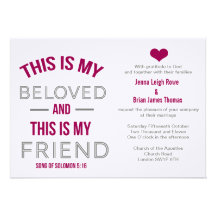 Modern Scripture Wedding Invitation