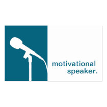 Modern Silhouette Icon Motivational Speaker business cards