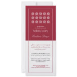 Modern Snowflakes Holiday Party Invitation (red)