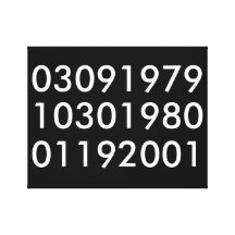 Modern Special Dates Canvas Print