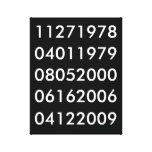 Modern Special Dates Gallery Wrap Canvas