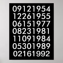 Modern Special Dates Poster