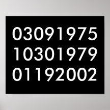 Modern Special Dates Poster