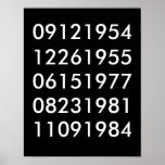 Modern Special Dates Poster