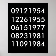 Modern Special Dates Poster