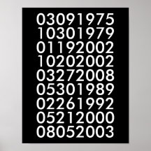 Modern Special Dates Poster