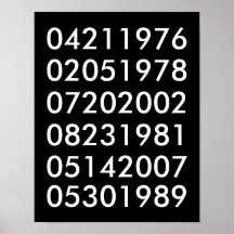 Modern Special Dates Poster