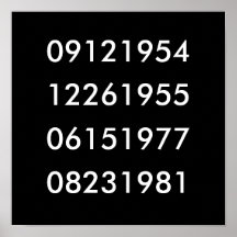 Modern Special Dates Poster