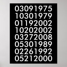 Modern Special Dates Poster