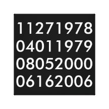 Modern Special Dates Stretched Canvas Prints
