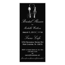 Modern Spoon & Fork Bridal Shower Invitations