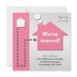 Modern Square Bold Pink Moving Announcements