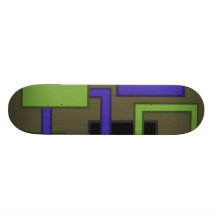 Modern Squares Brown Skate Boards