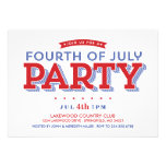 MODERN STARS & STRIPES 4TH OF JULY PARTY PERSONALIZED INVITATIONS