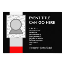 modern stripe custom invitation