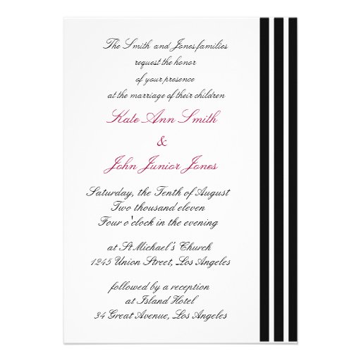 Modern stripe Wedding invitation template Modern stripe Wedding invitation template