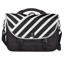 Modern stripes laptop messenger bag