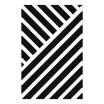 Modern stripes personalized stationery