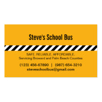 Modern Stripes School Bus Business Card business cards