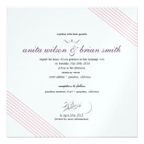 Modern Stripes Wedding Invitation invitations