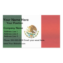 Modern Stripped Mexican flag Business Card Template