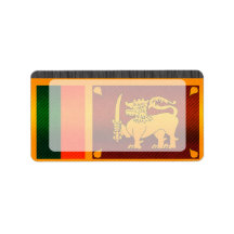 Modern Stripped Sri Lankan flag Personalized Address Label