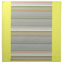 Modern Stripped Yellow Border American MoJo Napkin