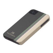 Modern Style Olive Stripes iPhone4 Case-Mate™ iPhone 4 Cases