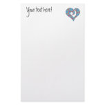 Modern Stylized Hooked Heart  09 stationery