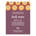 Modern Suns Family Reunion Invitations - plum