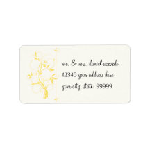 Modern Swirl Flourish Scroll Vintage Leaf Pattern Labels