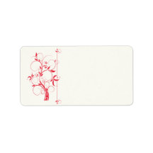 Modern Swirl Flourish Scroll Vintage Leaf Pattern Custom Address Label