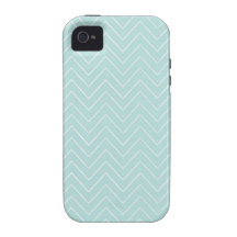 Modern Teal Chevron Case For The iPhone 4