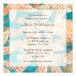 Modern Teal Starfish Bridal Shower Invitations