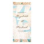 Modern Teal Starfish Wedding Program Rack Card