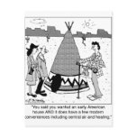 Modern Tee Pee has Central Air & Heating postcards