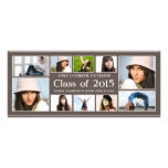 Modern Ten Photo Collage Graduation Announcment Custom Invitation