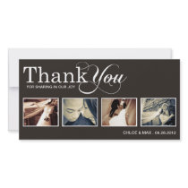 MODERN THANKS | WEDDING THANK YOU CARD CUSTOM PHOTO CARD