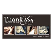 MODERN THANKS | WEDDING THANK YOU CARD CUSTOM PHOTO CARD