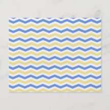 Modern, trendy, elegant blue and yellow chevron full color flyer