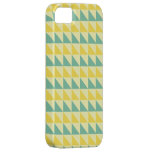 Modern tribal geometric pattern teal triangles iPhone 5 cases