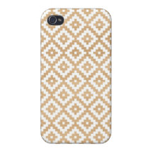 Modern tribal wood geometric chic andes pattern iPhone 4/4S cases