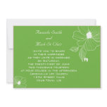 Modern Tropical Green and White Wedding Invitation