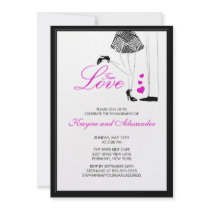 Modern True Love Couple Engagement Invitations
