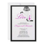 Modern True Love Couple Engagement Invitations