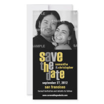 Modern Type Save The Date Photo Card
