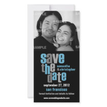 Modern Type Save The Date Photo Card