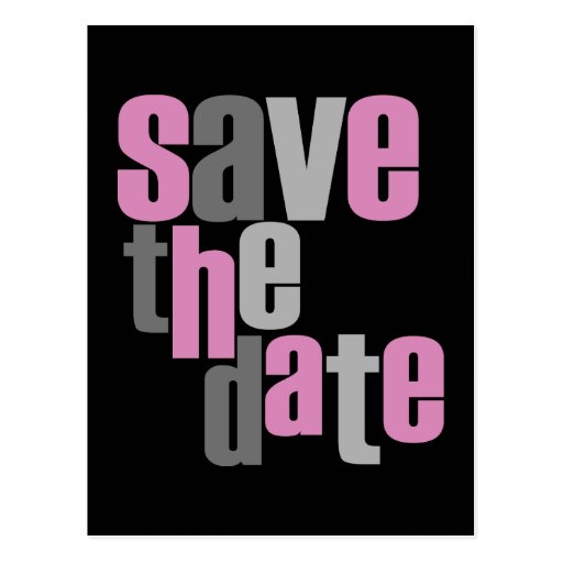 Modern Type Save The Date Postcard